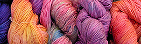 Image of dyed yarns
