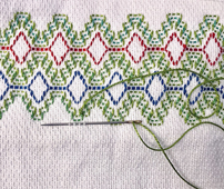 Swedish Huck Weaving sample Image of Swedish Huck Weaving